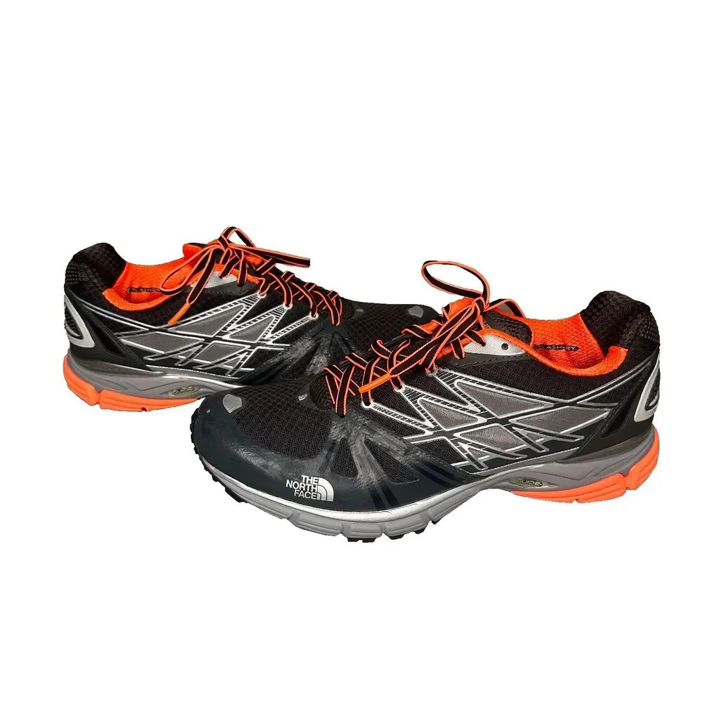North Face Flash Dry Ultra Equity Orange & Gray Shoes Size 11